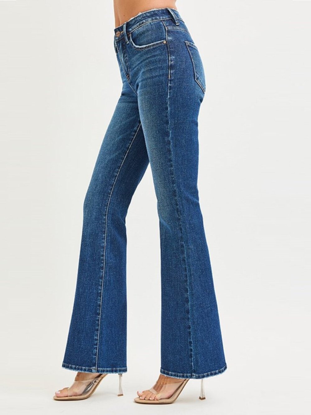 Risen Jeans Tummy Control 4-Way Stretch High Rise Flare Jeans - Picture 2 of 4